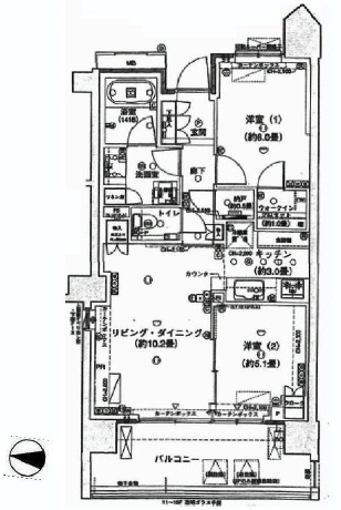 パークホームズ品川ザ レジデンス　514号室　間取り