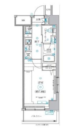 QUALITAS菊川 (クオリタス菊川)　201号室　間取り