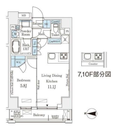 ムニレジデンス上野　1103号室　間取り