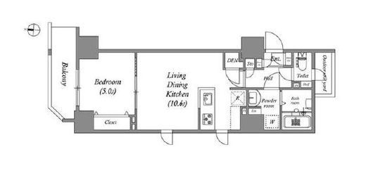 グランパセオ両国　203号室　間取り