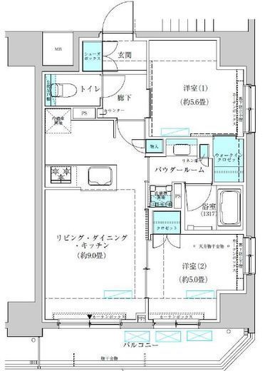 ヴィークブライト蔵前　606号室　間取り