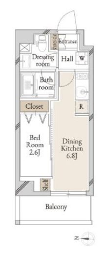 KI-LIGHT KINSHICHO　306号室　間取り