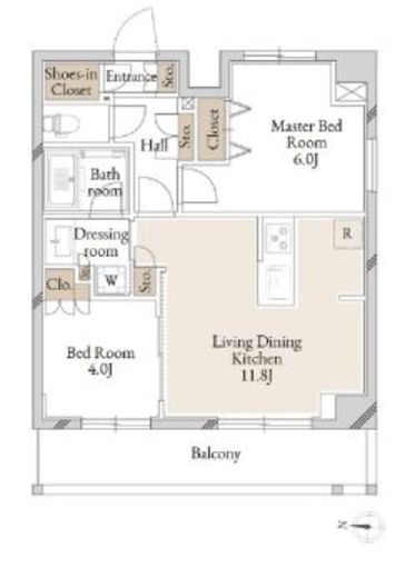 KI-LIGHT KINSHICHO　504号室　間取り