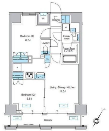 プレディアコート森下テラス　605号室　間取り