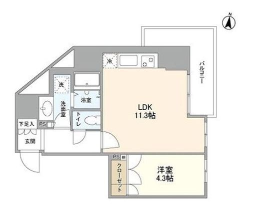 OPEN BLOOM SUMIDA YAHIRO　1201号室　間取り