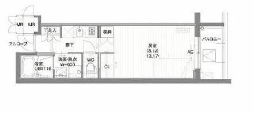 ガーデン東新宿　522号室　間取り