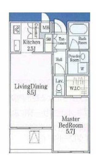 ガーデン東新宿　403号室　間取り