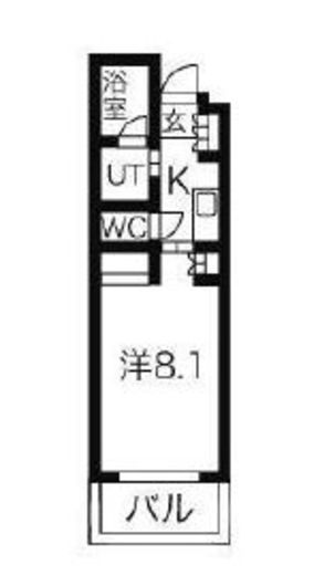ガーデン東新宿　612号室　間取り