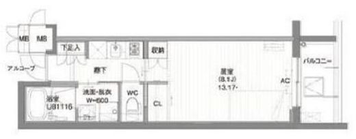 ガーデン東新宿　616号室　間取り