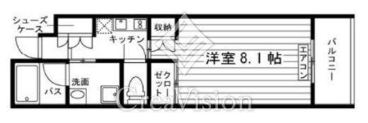 ガーデン東新宿　331号室　間取り