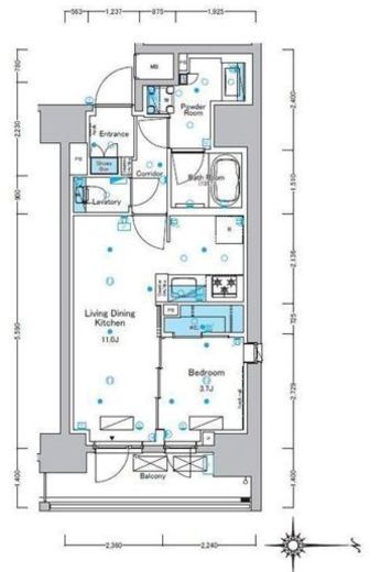 ルフォンプログレ浅草入谷　603号室　間取り