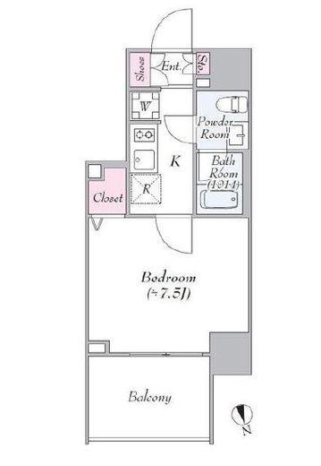ログ浅草クラシック　903号室　間取り