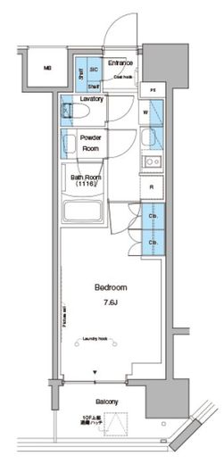 ルフォンプログレ蔵前プレミア　704号室　間取り