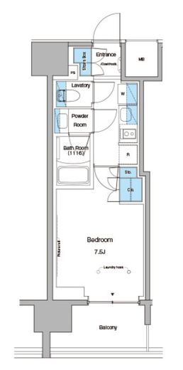 ルフォンプログレ蔵前プレミア　708号室　間取り