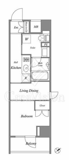 レジデンス門前仲町スクエア　1103号室　間取り