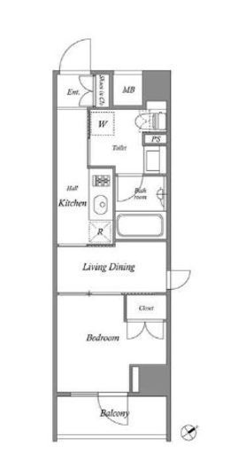 レジデンス門前仲町スクエア　403号室　間取り