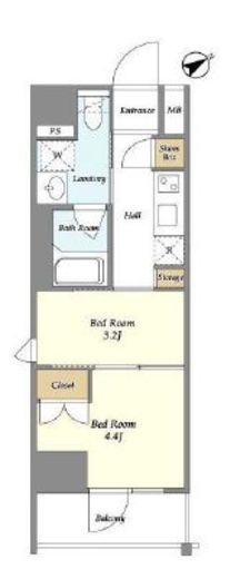 レジデンス門前仲町スクエア　701号室　間取り