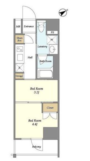 レジデンス門前仲町スクエア　702号室　間取り