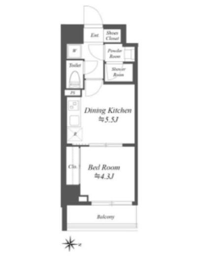 ブランシエスタ本所吾妻橋　405号室　間取り