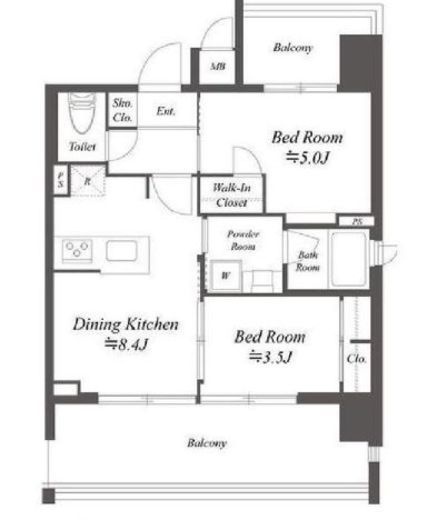 ブランシエスタ本所吾妻橋　701号室　間取り