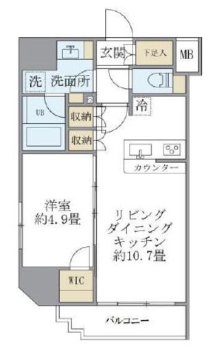 フェリーチェ錦糸町　201号室　間取り