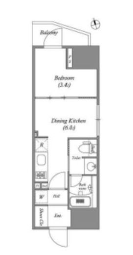 ディームス上野　201号室　間取り