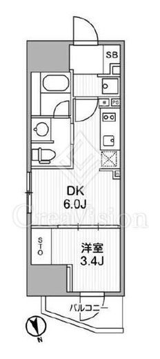 ディームス上野　301号室　間取り