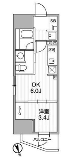 ディームス上野　401号室　間取り
