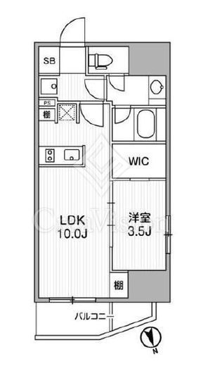 ディームス上野　502号室　間取り