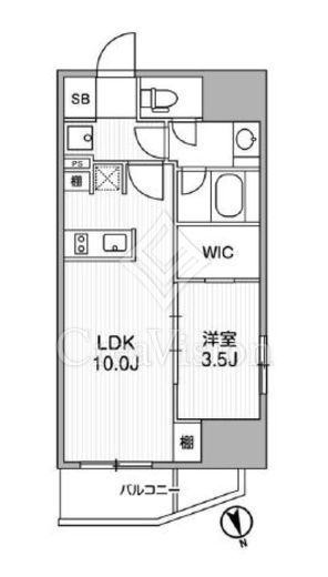ディームス上野　602号室　間取り