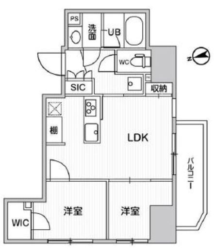 ディームス上野　603号室　間取り
