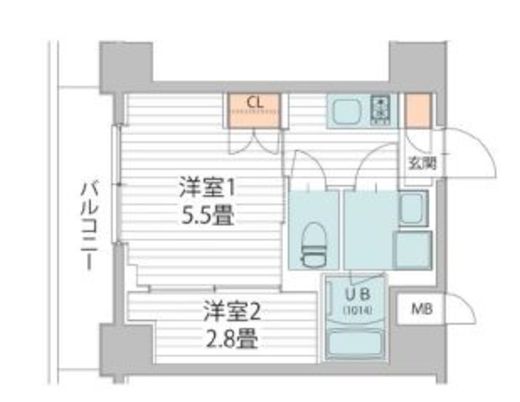 ヴァンクール菊川駅前　403号室　間取り