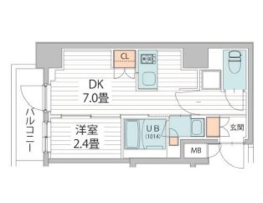 ヴァンクール菊川駅前　601号室　間取り