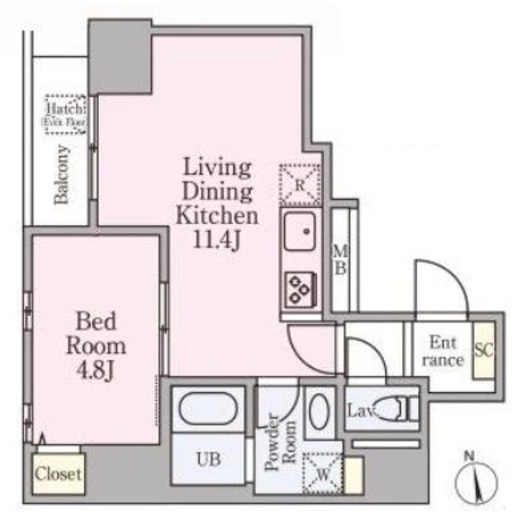 グランメゾン浅草合羽橋　1102号室　間取り
