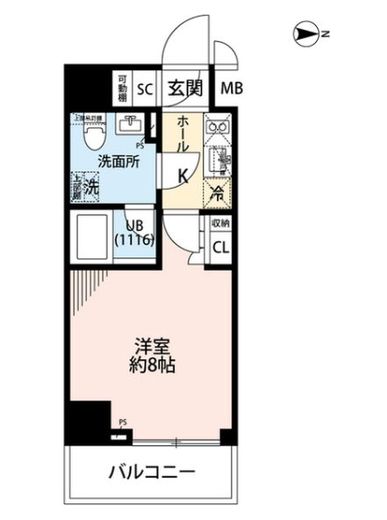 プレール・ドゥーク住吉4　202号室　間取り