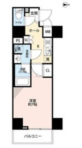 プレール・ドゥーク住吉4　703号室　間取り