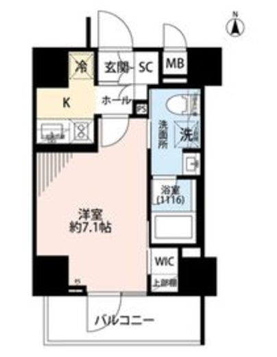 プレール・ドゥーク住吉4　805号室　間取り
