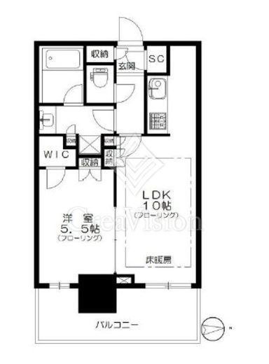 アトラスタワー曳舟　707号室　間取り