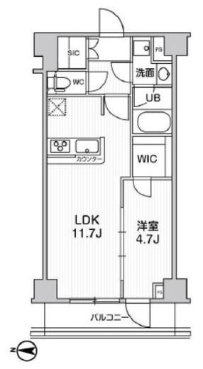 ジェノヴィア本所吾妻橋2スカイガーデン　202号室　間取り
