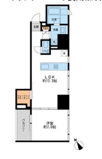 プロスペクトKALON三ノ輪　1101号室　間取り