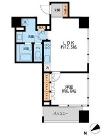 プロスペクトKALON三ノ輪　1302号室　間取り