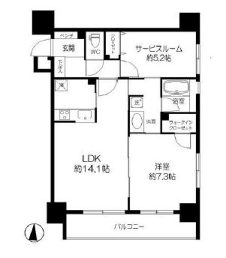 アリュージュ両国　1102号室　間取り