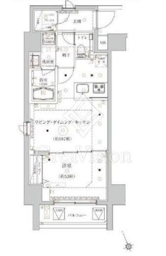 ベルシード上野松が谷　501号室　間取り