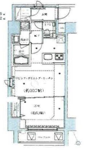 ベルシード上野松が谷　901号室　間取り