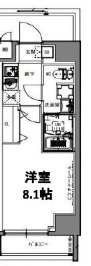 S-RESIDENCE亀戸lume (エスレジデンス亀戸ルーメ)　204号室　間取り