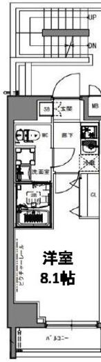 S-RESIDENCE亀戸lume　501号室　間取り