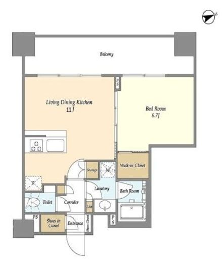 ヴィラクレール浅草　1304号室　間取り