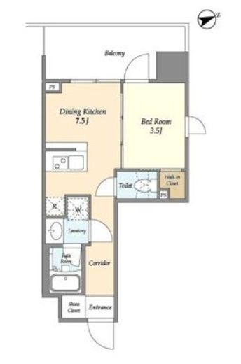 ヴィラクレール浅草　706号室　間取り