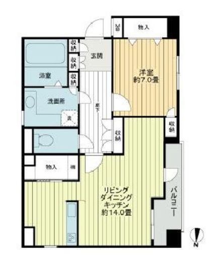 ベルファース浅草　501号室　間取り