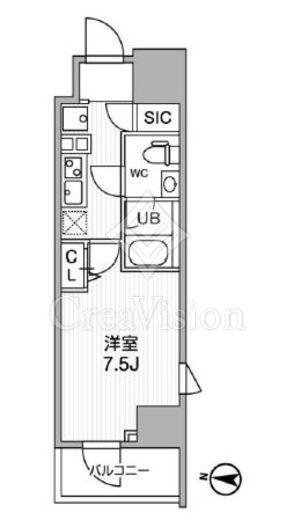 ALTERNA亀戸 (オルタナ亀戸)　1006号室　間取り
